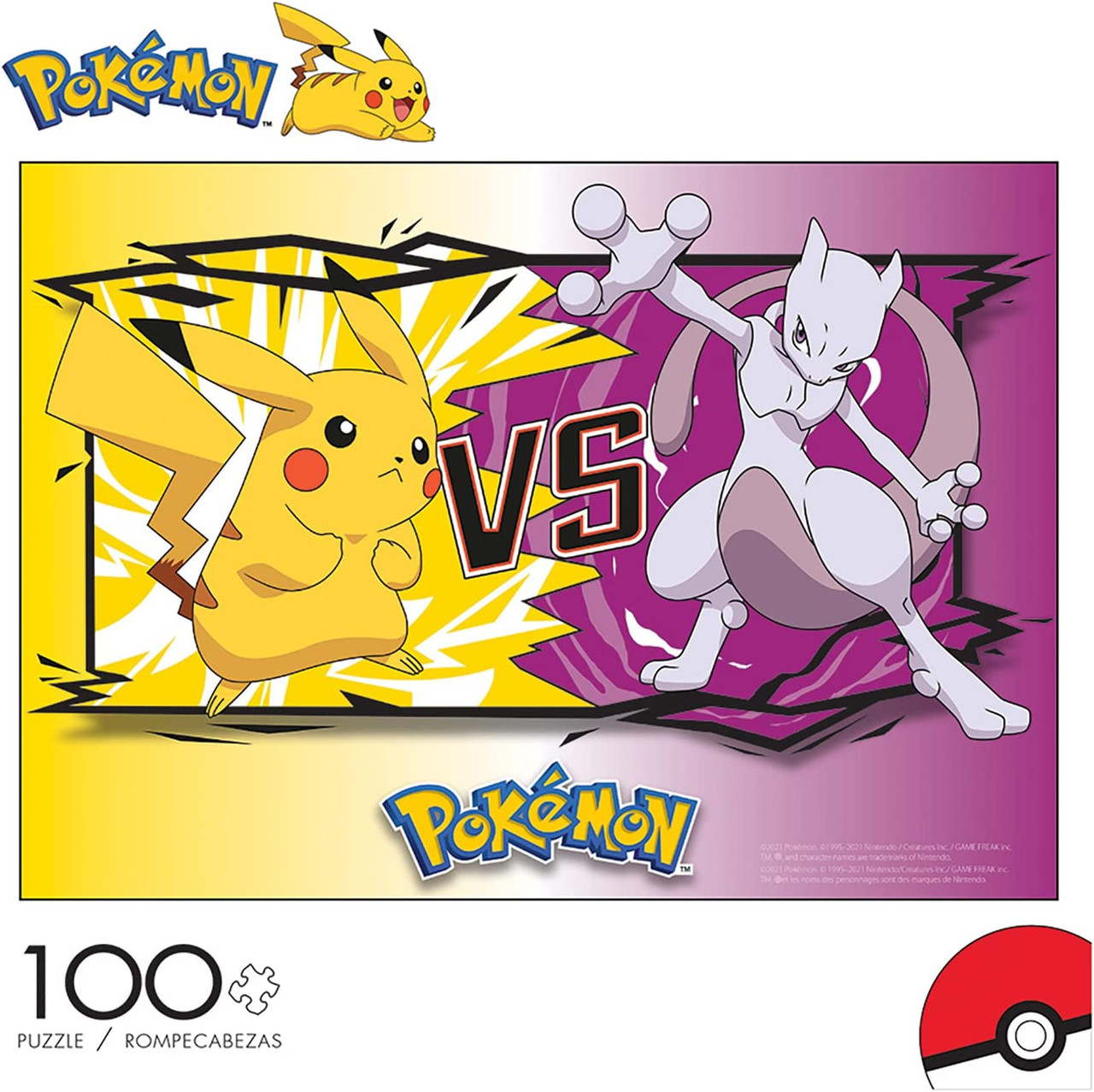 Pokemon - Pikachu vs. Mewtwo, 100 Pieces, Buffalo Games