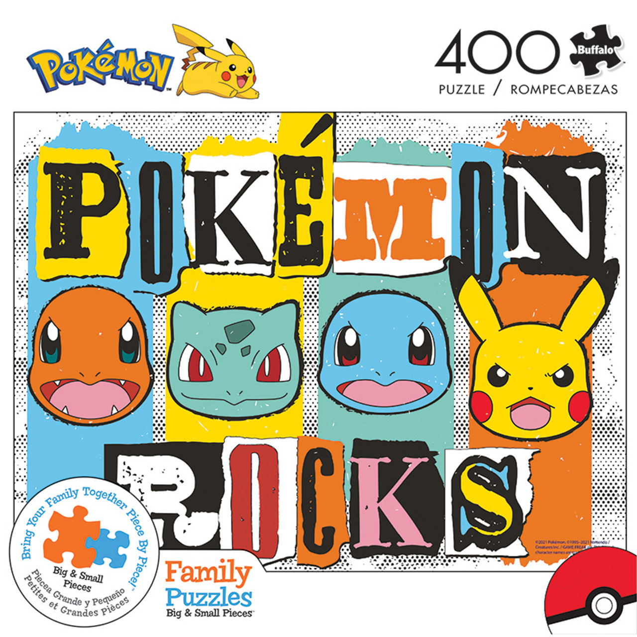 Family Puzzles: Pokemon Rocks 400 Piece Jigsaw Puzzle