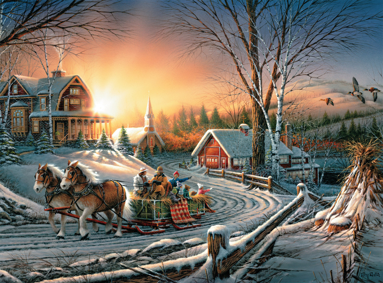 Terry Redlin: The Pleasures of Winter 1000 Piece Puzzle