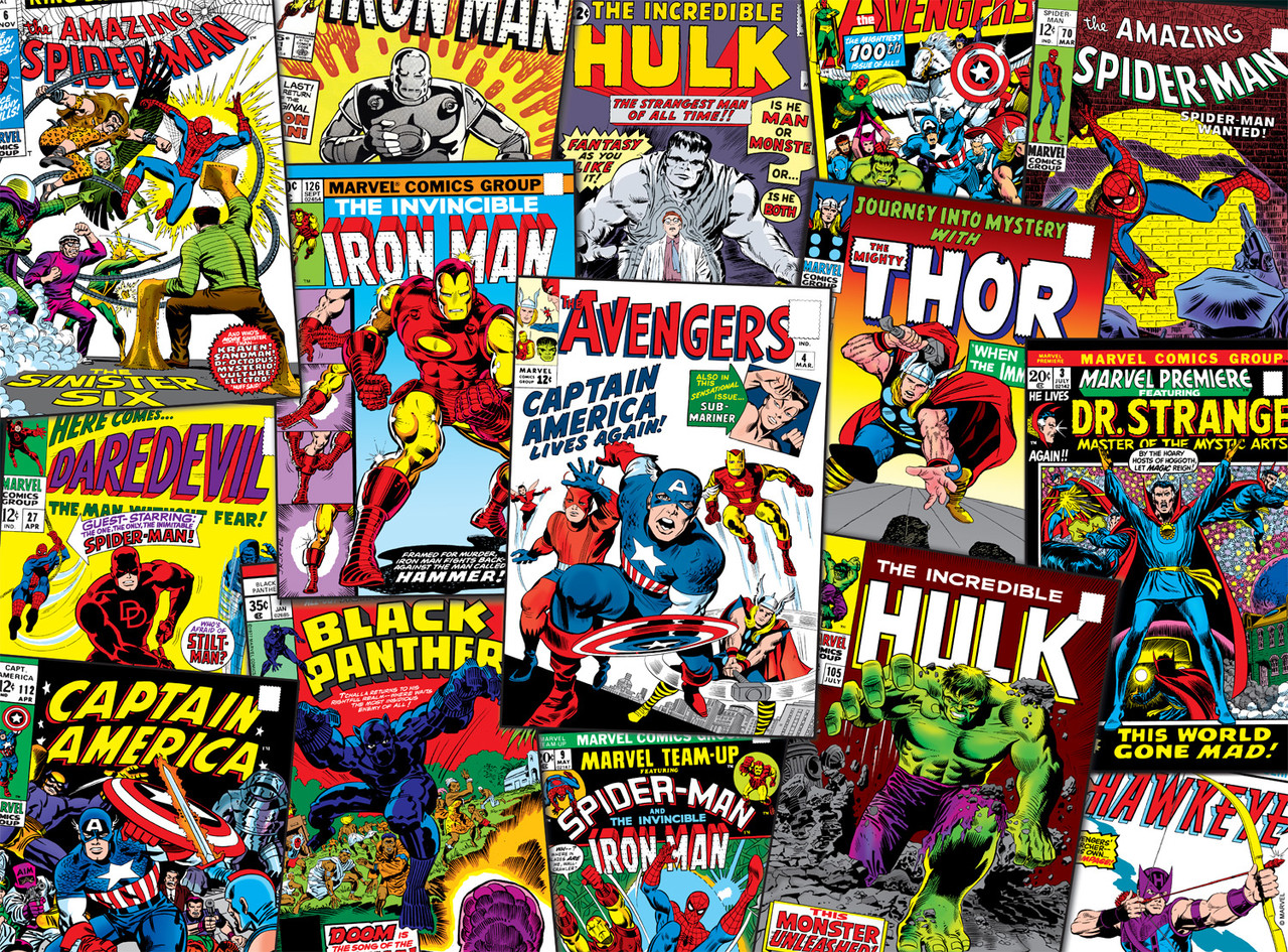 Collage: Marvel - Comic Book Collage 1000 Piece Puzzle