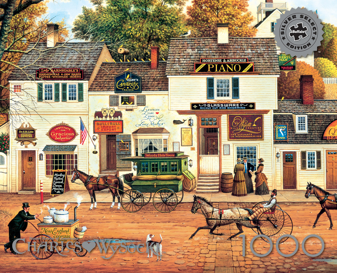Charles Wysocki - Olde Cape Cod 1000 Piece Puzzle - Silver Select ...