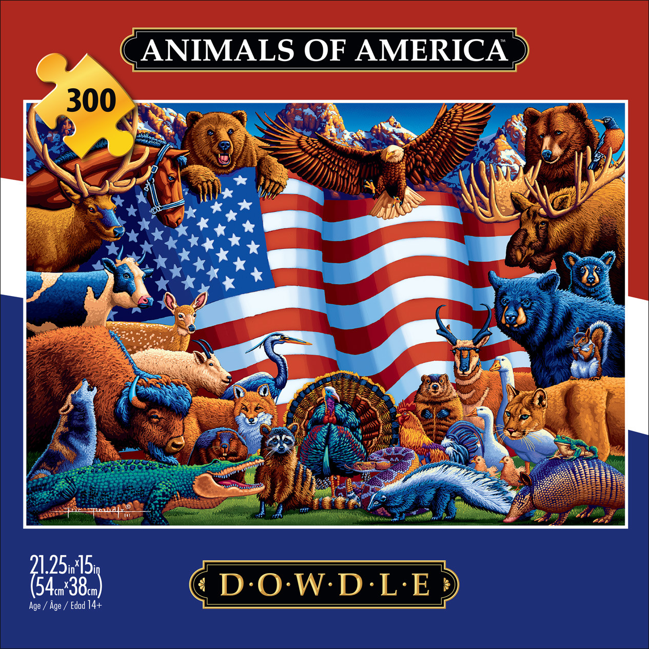 Eric Dowdle: Animals of America 300 Piece Puzzle