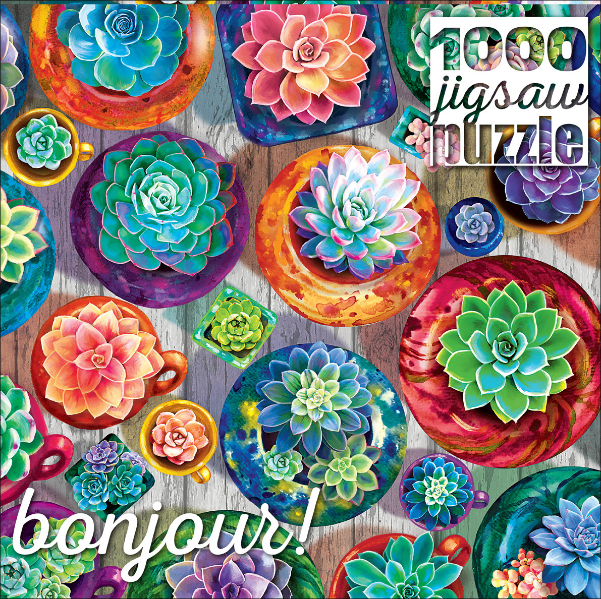 1000 Piece Succulent Plant Jigsaw Puzzle For Adults - Home Decor & Relaxation Activity