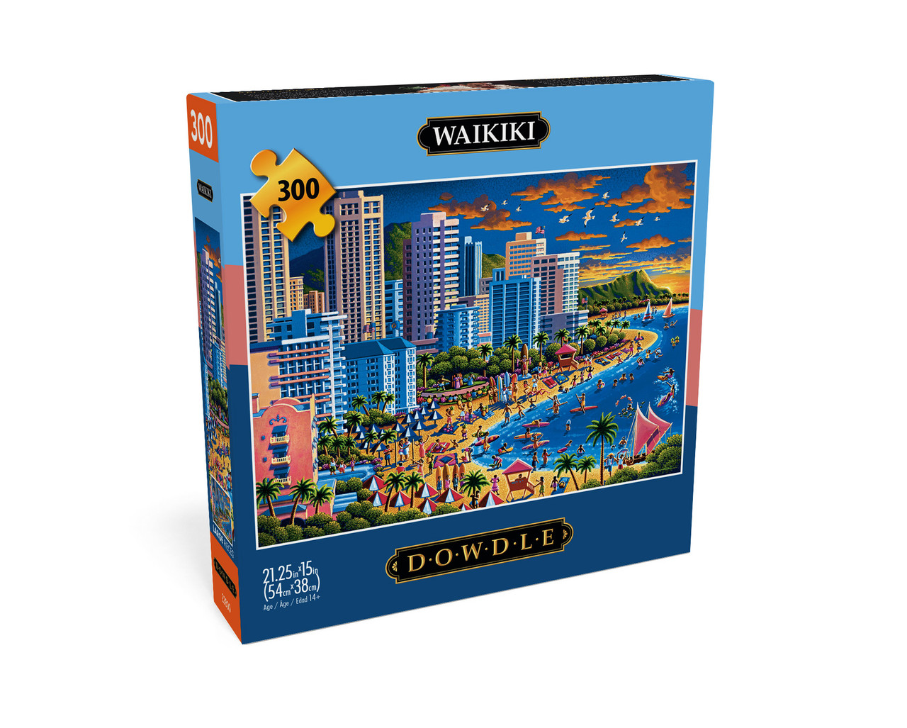 thumbnail image 2 of Dowdle Jigsaw Puzzle - Waikiki - 500 Piece -  -  2 of 12
