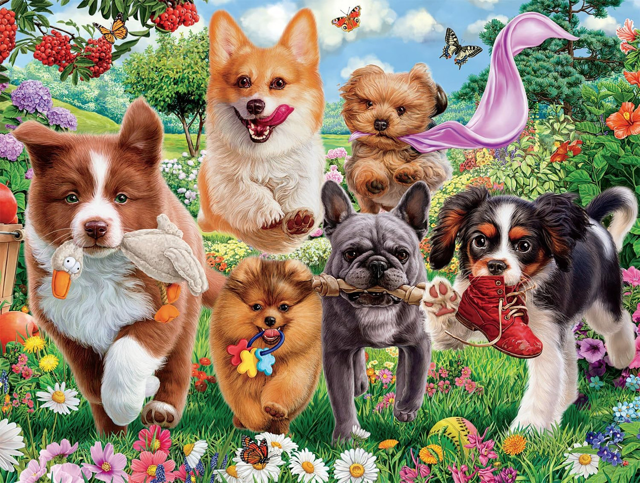 Dog Days: Playtime in the Meadow 750 Piece Puzzle