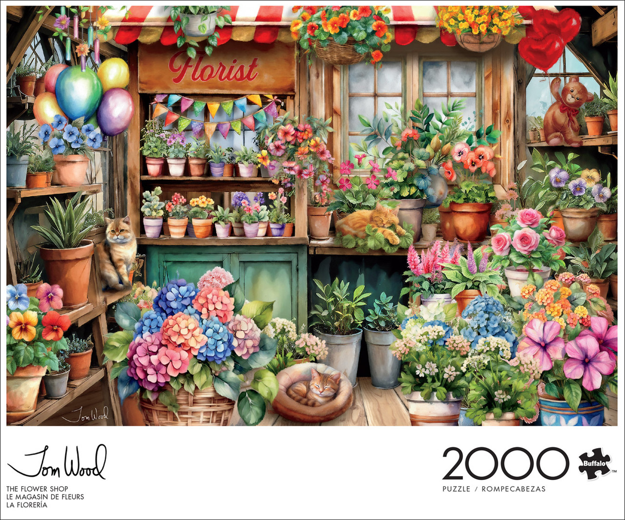 Tom Wood: The Flower Shop 2000 Piece Puzzle