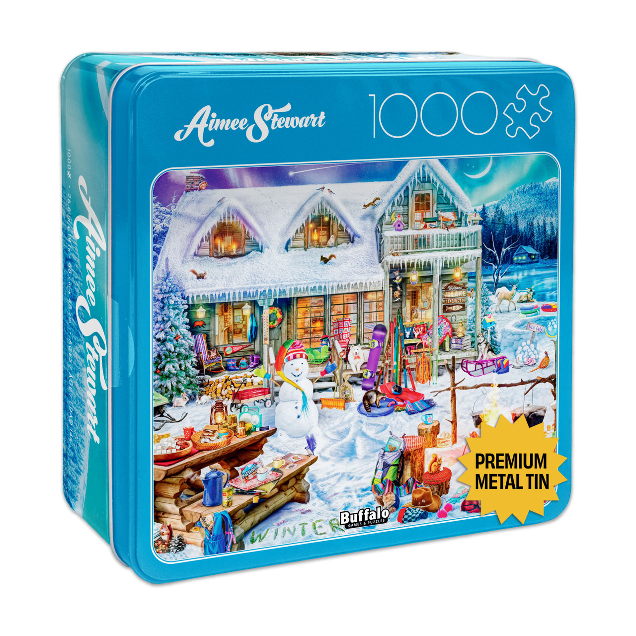 Buffalo Games Aimee Stewart - Angolo di lettura invernale - Puzzle da 1000 pezzi per adulti - Puzzle stimolante perfetto per le serate di gioco - Dimensione finita: 68 x 50 cm