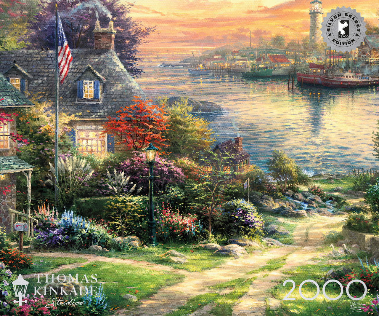 Ceaco Silver Select: Thomas Kinkade New England Harbor 2000 Piece