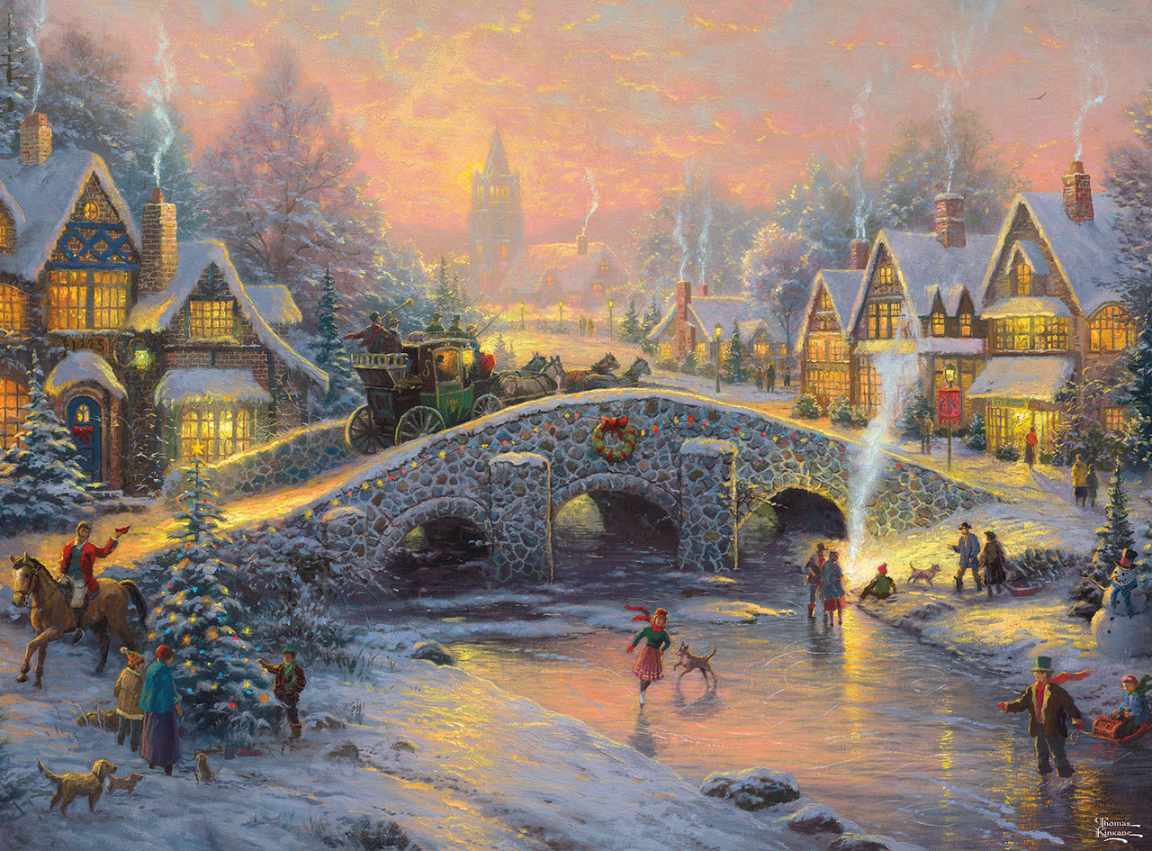 Ceaco Thomas Kinkade Silver Select: Spirit of Christmas 1000 Piece
