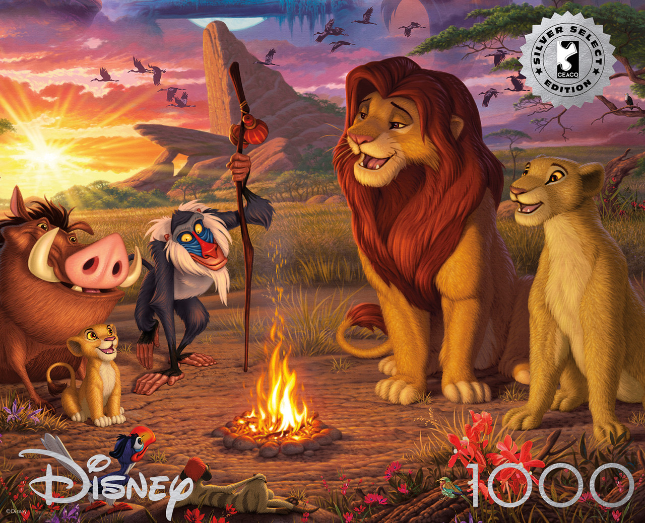 Ceaco Silver Select Disney The Lion King Vignette 1000 Piece Puzzle
