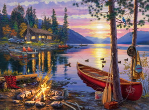 Darrell Bush Canoe Lake 1000 Piece Jigsaw Puzzle Art Darrell Bush Canoe Lake 1000 Piece Jigsaw Puzzle Art
