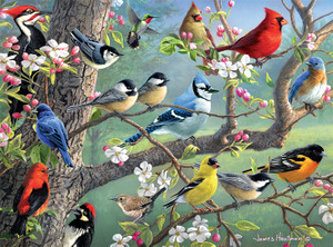 Hautman Brothers Birds in an Orchard 1000 Piece Jigsaw Puzzle Hautman Brothers Birds in an Orchard 1000 Piece Jigsaw Puzzle