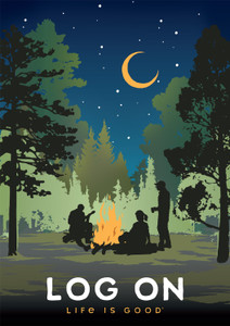 Life Is Good: Forest Log On 500 Piece Jigsaw Puzzle Life Is Good: Forest Log On 500 Piece Jigsaw Puzzle