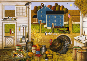 Charles Wysocki AMERICANA: Turkey in the Straw 500 Piece Jigsaw Puzzle Charles Wysocki AMERICANA: Turkey in the Straw 500 Piece Jigsaw Puzzle