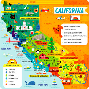 Little Buffalo State Puzzle 49-Piece California Jigsaw Puzzle - Kids Puzzles: Ages 4+ Little Buffalo State Puzzle 49-Piece California Jigsaw Puzzle - Kids Puzzles: Ages 4+