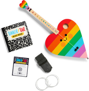TinkerTar - Rainbow Heart Guitar - 1 Stringed Guitar for Kids: Intro to Music TinkerTar - Rainbow Heart Guitar - 1 Stringed Guitar for Kids: Intro to Music