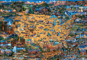 Eric Dowdle: National Parks Map 2000 Piece Puzzle Eric Dowdle: National Parks Map 2000 Piece Puzzle