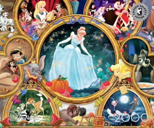 Ceaco Puzzle: Disney - Classic Collage 2000 Piece Puzzle (Silver Select Edition) - Giftable Package With Silver Foil Accents Ceaco Puzzle: Disney - Classic Collage 2000 Piece Puzzle (Silver Select Edition) - Giftable Package With Silver Foil Accents
