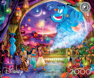 Ceaco Puzzle: Disney - Aladdin 2000 Piece Puzzle (Silver Select Edition) - Giftable Package With Silver Foil Accents Ceaco Puzzle: Disney - Aladdin 2000 Piece Puzzle (Silver Select Edition) - Giftable Package With Silver Foil Accents