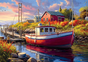 AMERICANA: Old Boathouse 500 Piece Puzzle AMERICANA: Old Boathouse 500 Piece Puzzle