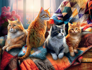 Cats: Cats and Quilts 750 Piece Puzzle Cats: Cats and Quilts 750 Piece Puzzle