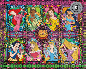 Ceaco Puzzle: Disney: Stained Glass Princess 1000 Piece Puzzle (Silver Select: Giftable package with silver foil accents) Ceaco Puzzle: Disney: Stained Glass Princess 1000 Piece Puzzle (Silver Select: Giftable package with silver foil accents)