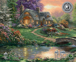 Ceaco Puzzle: Thomas Kinkade: Sweetheart Retreat 1000 Piece Puzzle (Silver Select: Giftable package with silver foil accents) Ceaco Puzzle: Thomas Kinkade: Sweetheart Retreat 1000 Piece Puzzle (Silver Select: Giftable package with silver foil accents)