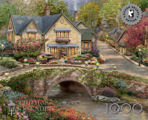 Ceaco Puzzle: Summer in Cobblestone Village 1000 Piece Puzzle (Silver Select: Giftable package with silver foil accents) Ceaco Puzzle: Summer in Cobblestone Village 1000 Piece Puzzle (Silver Select: Giftable package with silver foil accents)