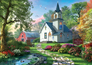Country Life: Little White Chapel 500 Piece Puzzle Country Life: Little White Chapel 500 Piece Puzzle