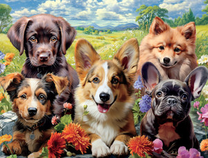 Dog Days: Pup Perfection 750 Piece Puzzle Dog Days: Pup Perfection 750 Piece Puzzle