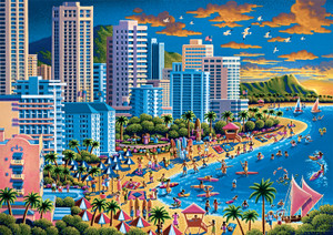 Eric Dowdle: Waikiki 300 Piece Puzzle Eric Dowdle: Waikiki 300 Piece Puzzle
