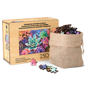 Wood Puzzle: Simple Succulent 250 Piece Puzzle Wood Puzzle: Simple Succulent 250 Piece Puzzle