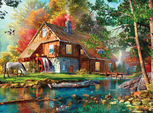 Country Life: Autumn Watermill 1000 Piece Puzzle Country Life: Autumn Watermill 1000 Piece Puzzle