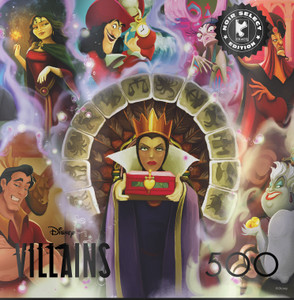 Ceaco Puzzle: Disney: Villains 500 Piece Puzzle - Noir Select Edition - Giftable Package With Silver Foil Accents Ceaco Puzzle: Disney: Villains 500 Piece Puzzle - Noir Select Edition - Giftable Package With Silver Foil Accents