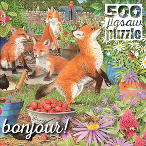 Bonjour: Foxes in the Veggie Patch 500 Piece Puzzle