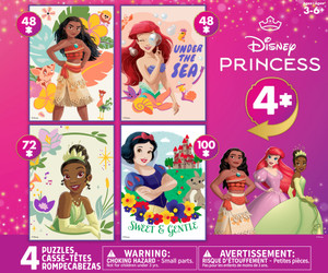 Ceaco Puzzle: 4 X 1 Kids Multipack - Disney Princess 48-piece, 72-piece and 100-piece Puzzles Ceaco Puzzle: 4 X 1 Kids Multipack - Disney Princess 48-piece, 72-piece and 100-piece Puzzles