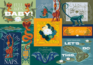 White Lotus Collage 500 Piece Puzzle White Lotus Collage 500 Piece Puzzle