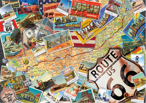 Route 66 Map 300 Large Piece Puzzle Route 66 Map 300 Large Piece Puzzle