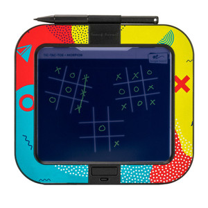 Dash™ Kids Drawing Kit front view with writing over Tic Tac Toe game template Dash™ Kids Drawing Kit front view with writing over Tic Tac Toe game template