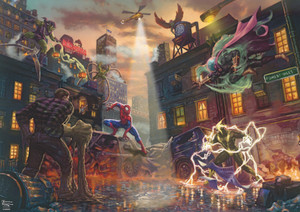 Noir Select: Marvel, Thomas Kinkade Disney - Spider-man vs. the Sinister Six 500 Piece Puzzle