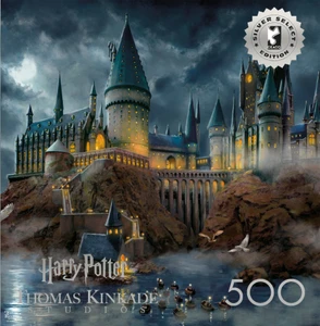 Ceaco 500 Piece Thomas Kinkade Hogwarts Castle puzzle for Adults, Silver Select