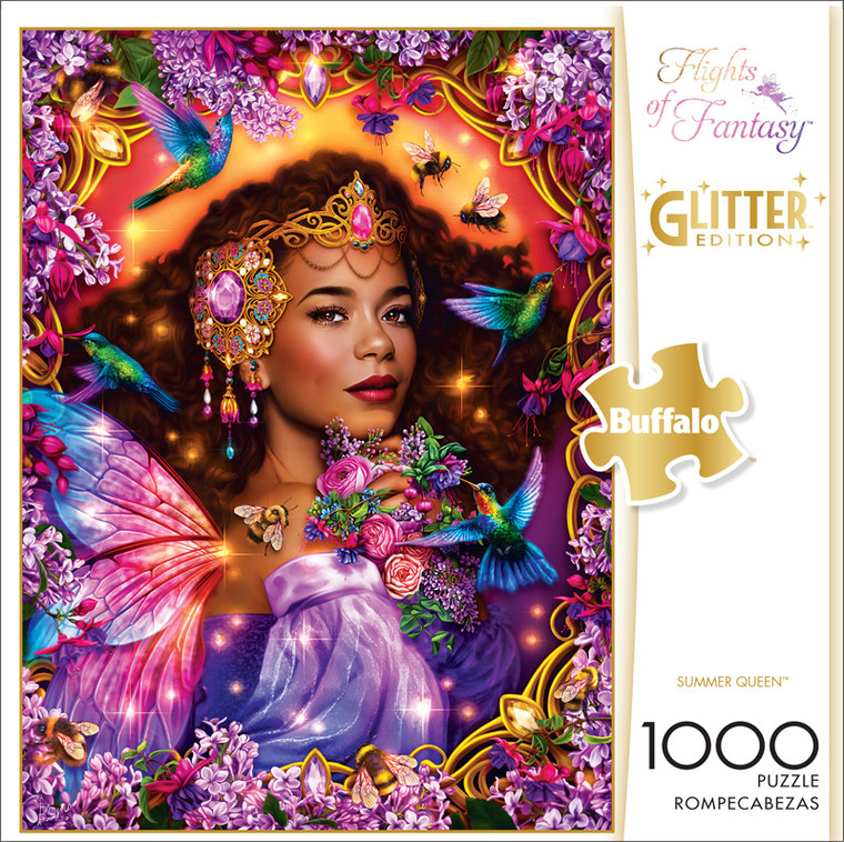 Flights of Fantasy Summer Queen Glitter Edition 1000 Piece Jigsaw Puzzle Front