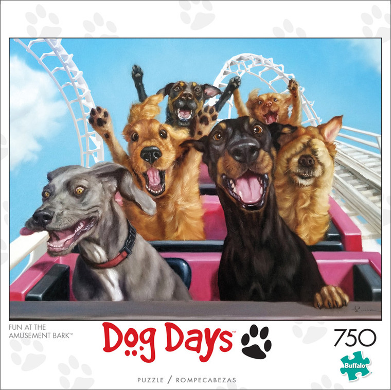 Dog Days Fun at the Amusement Bark 750 Piece Jigsaw Puzzle Front