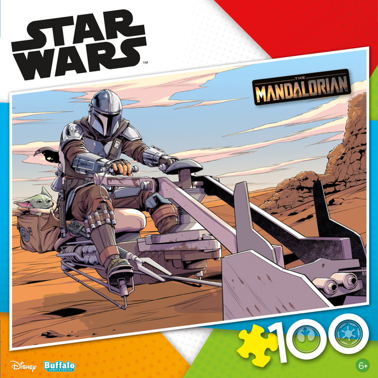 Star Wars™ The Mandalorian™ Speed Biker Strike 100 Piece Jigsaw Puzzle Front