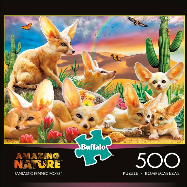 Amazing Nature Fantastic Fennec Foxes 500 Piece Jigsaw Puzzle Front