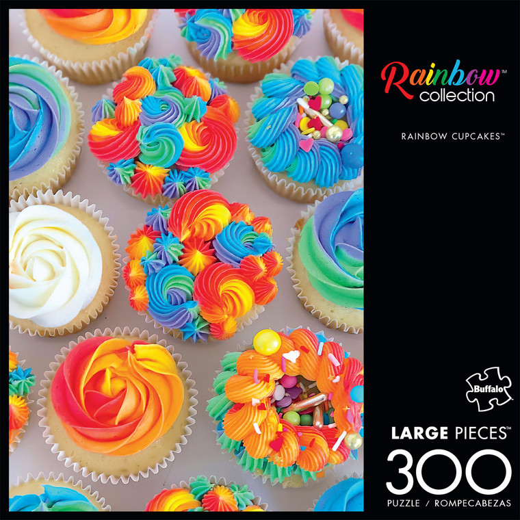 Rainbow Series: Rainbow Cupcakes 300 Piece Jigsaw Puzzle