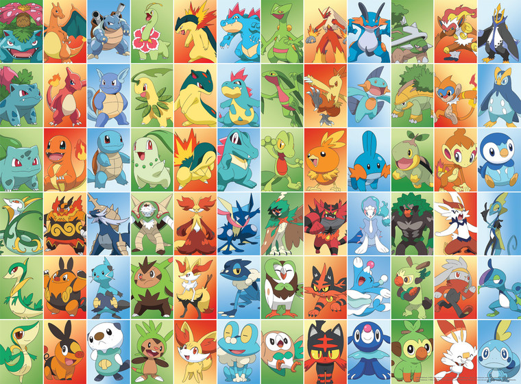 Pokemon: First Partners Squares 1000 Piece Puzzle