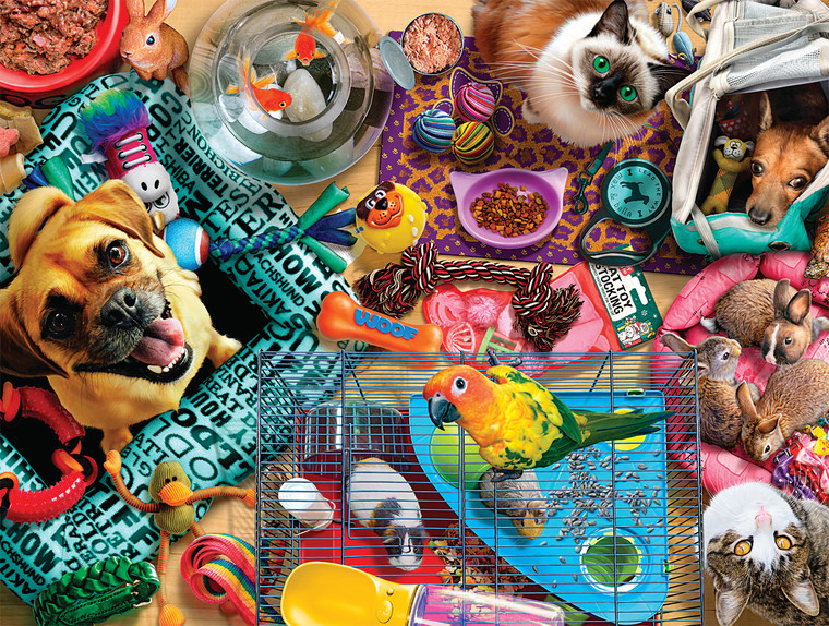 Dog Days: Finned, Furred, and Feathered Friends 750 Piece Puzzle