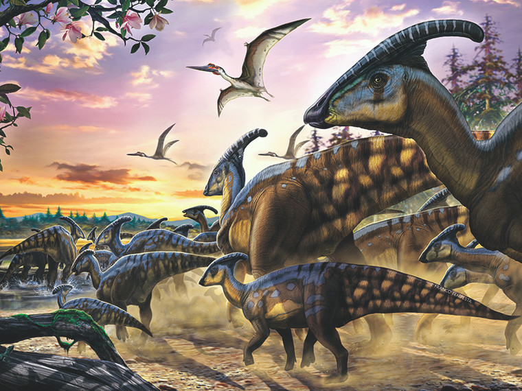 Family Puzzles:  National Geographic DINO Herd Migration 400 Piece Puzzle