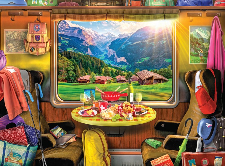 Lars Stewart:  Swiss Train Ride 1000 Piece Puzzle